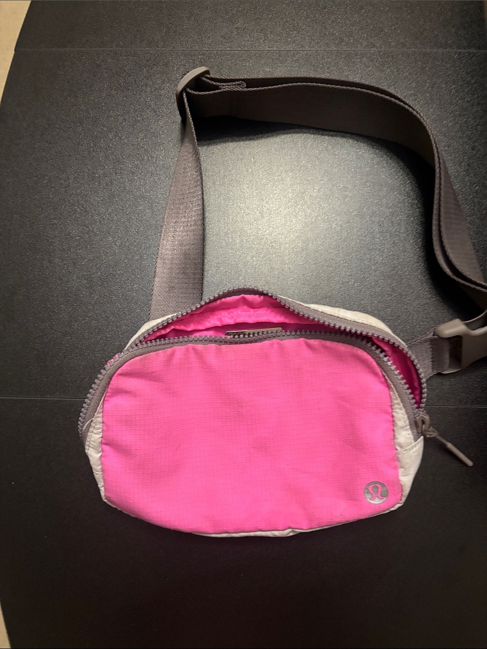 lululemon athletica Hot Pink and Gray Crossbody Belt Bag